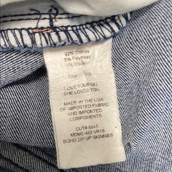 Show Me Your MuMu Jeans High Rise Distressed Raw Hem Grunge Dark Blue Size 8 29 - Picture 12 of 12